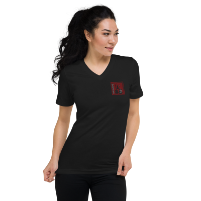Unisex DcBraun Logo Short Sleeve V-Neck T-Shirt - Image 9