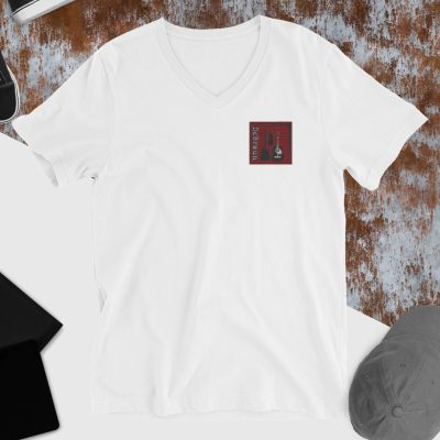 Unisex DcBraun Logo Short Sleeve V-Neck T-Shirt - Image 10