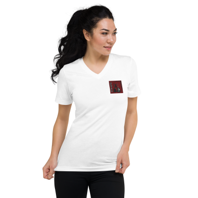 Unisex DcBraun Logo Short Sleeve V-Neck T-Shirt - Image 2