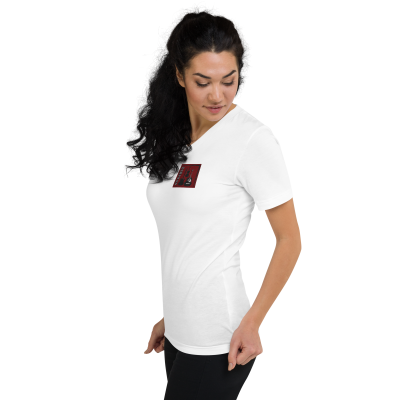 Unisex DcBraun Logo Short Sleeve V-Neck T-Shirt - Image 5