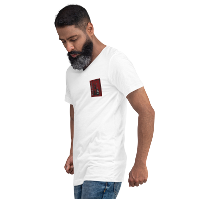 Unisex DcBraun Logo Short Sleeve V-Neck T-Shirt - Image 4