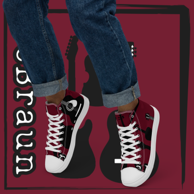 DbBrain Logo Canvas Shoes Men’s high top canvas shoes - Image 2