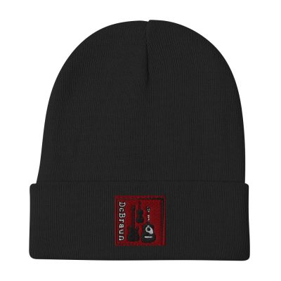 Knit Beanie with embroidered Logo Black - Image 3