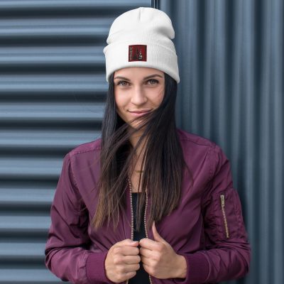 Knit Beanie with embroidered Logo Black - Image 4