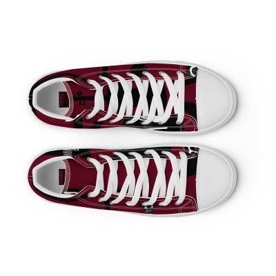 DbBrain Logo Canvas Shoes Men’s high top canvas shoes - Image 4