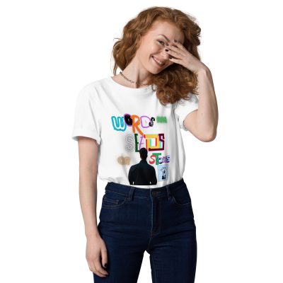 Words are seeds or stones album cover organic cotton t-shirt - Image 2